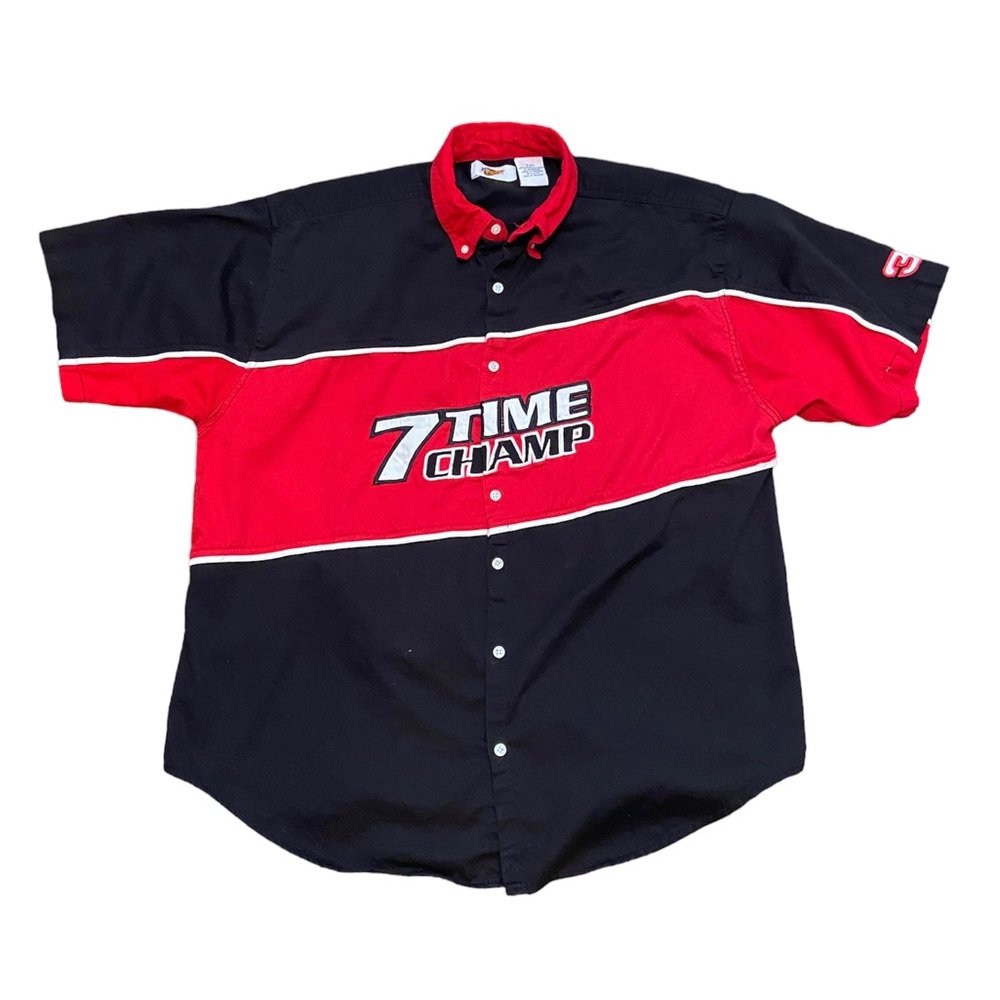 Dale Earnhardt Black 7 Time Champ NASCAR Winners Circle Button Shirt Size XXL